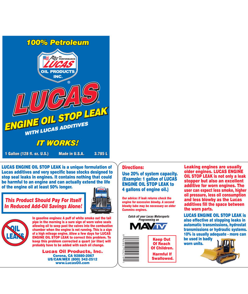 Lucas Engine Oil Stop Leak (Qt/946ml)