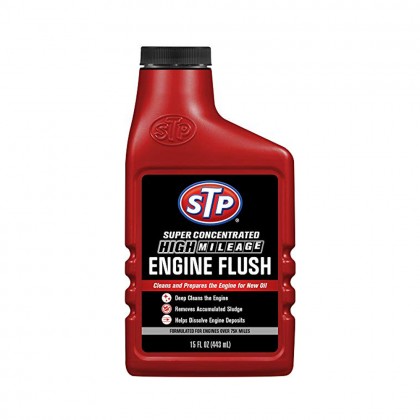 STP® SUPER CONCENTRATED HIGH MILEAGE ENGINE FLUSH-443ML