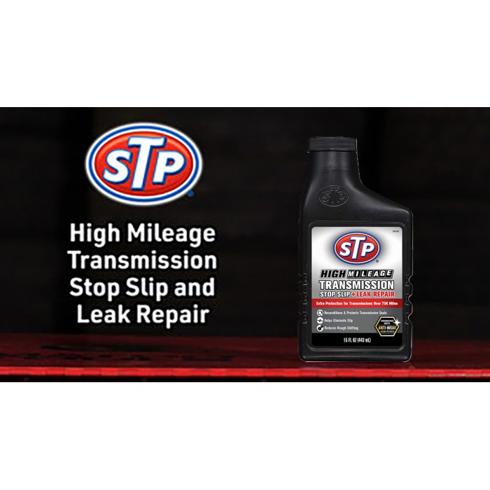 STP® HIGH MILEAGE TRANSMISSION STOP SLIP + LEAK REPAIR