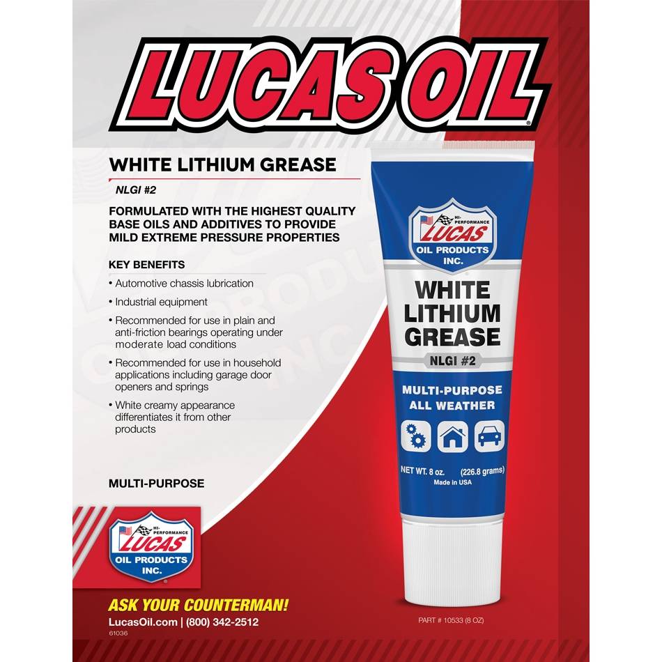 Lucas Oil White Lithium Grease (8oz)