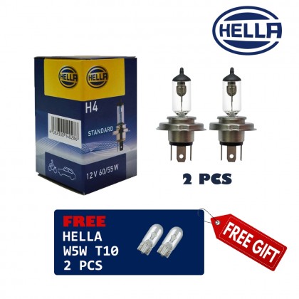 [Free Gift] Hella H4 12v 60/55w 2pcs Bulb  -8GJ002525133