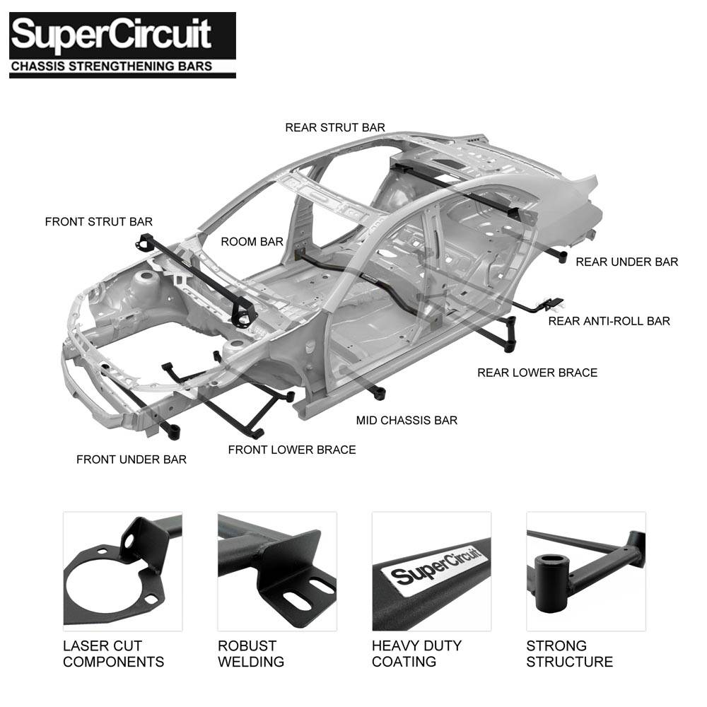 SuperCircuit Chassis Safety Bar Proton Wira/ Satria/ Putra