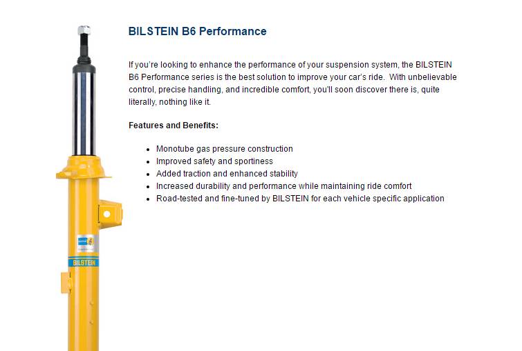 VW Golf MK7 (50MM/55MM) BILSTEIN B6/B8 Shock Absorbers