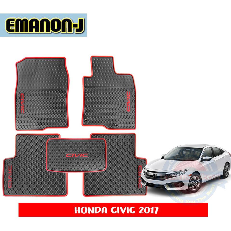 EmanonJ Silicon Floor Mat Honda Civic FC 2017