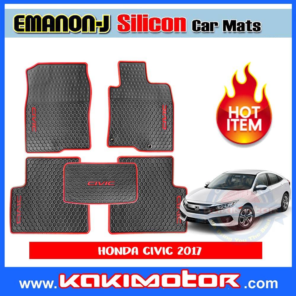 EmanonJ Silicon Floor Mat Honda Civic FC 2017