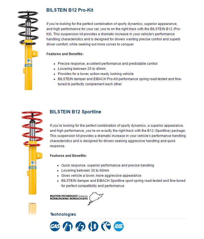 BMW 3 Series F30 BILSTEIN B12 ProKit Shock Absorbers