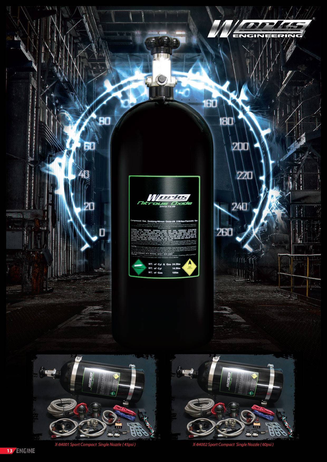 Works Engineering Nitrous Oxide System (NOS Kit) Stage 1 Sport Compact EFI Single Nozzle (35