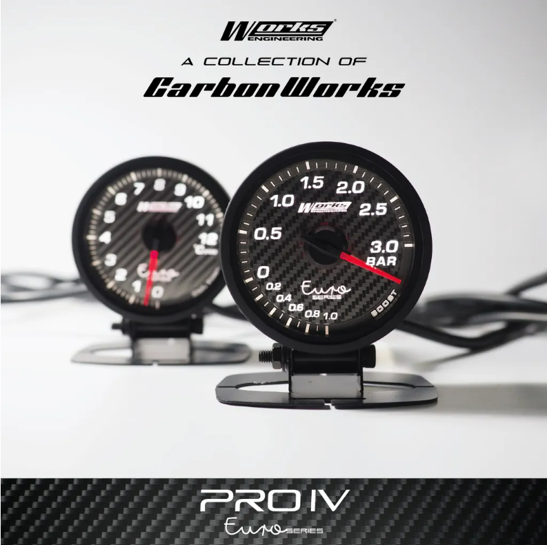 Works Engineering Pro IV 52mm Euro Series Gauge 3 Bar Boost Gauge
