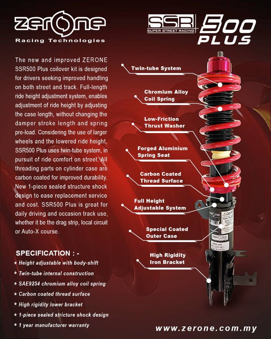 Honda Civic FE '21 ZerOne SSR500 Plus HiLo Bodyshift Adjustable