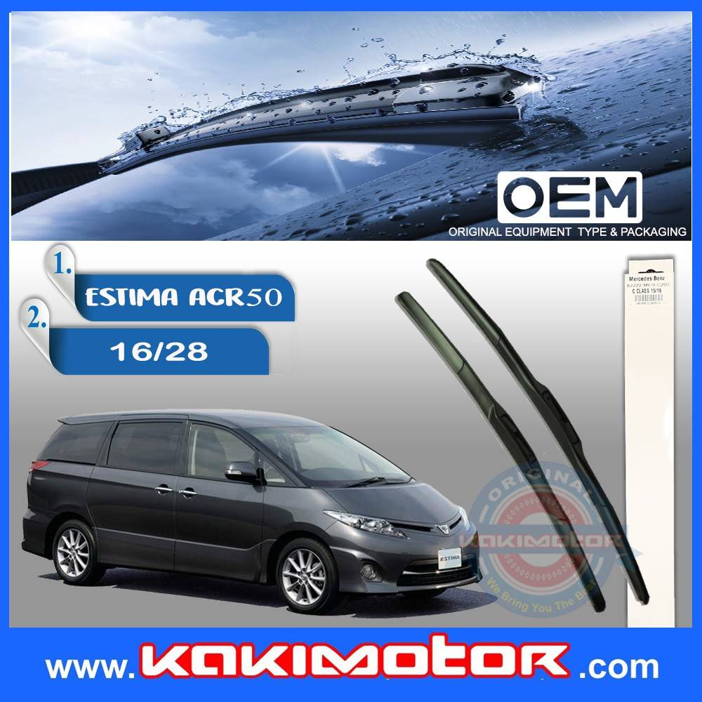 Toyota Estima '09 ACR50 16"+28" OE Soft Wiper