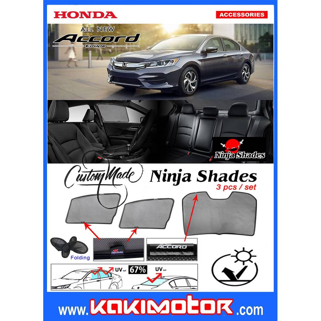Ninja Sunshade for Honda Accord CR/CT 2014 (3 Pcs)
