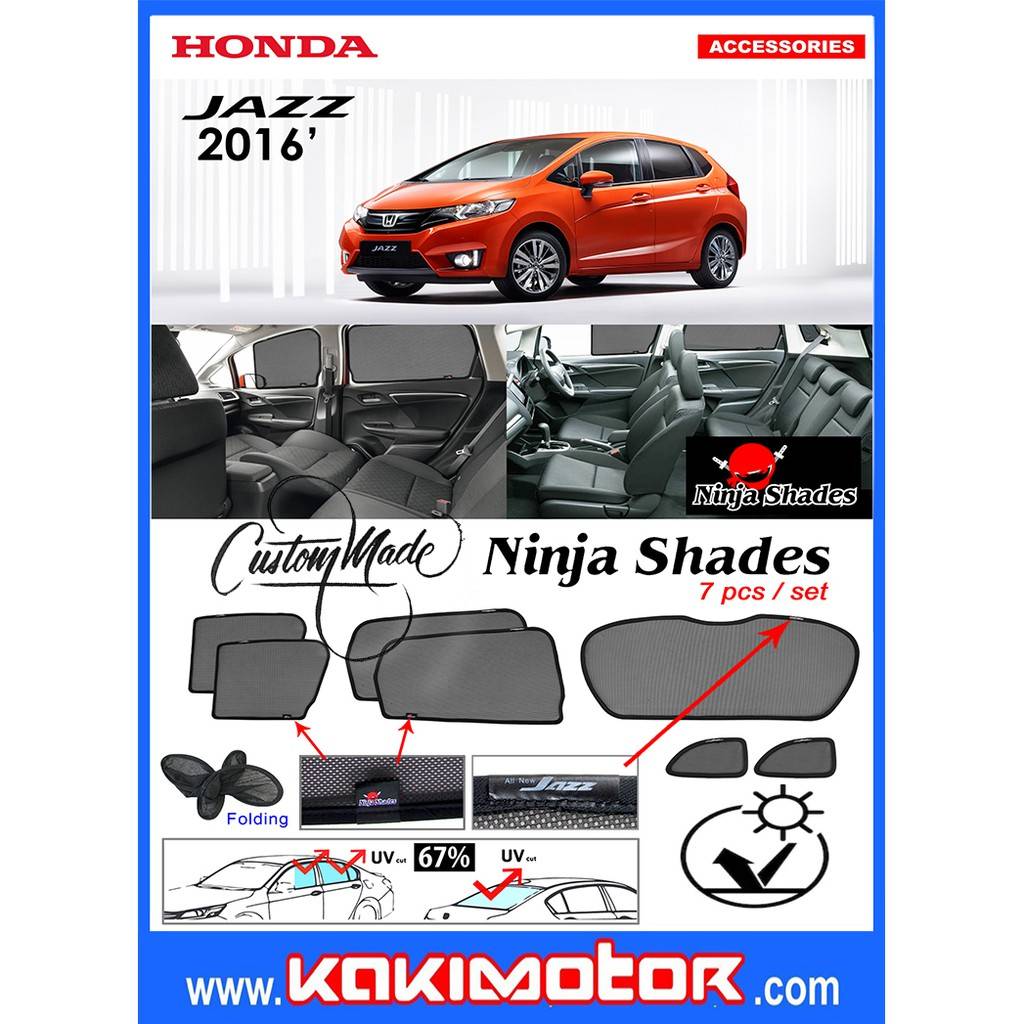 Ninja Sunshade for Honda Jazz GK (7 Pcs)