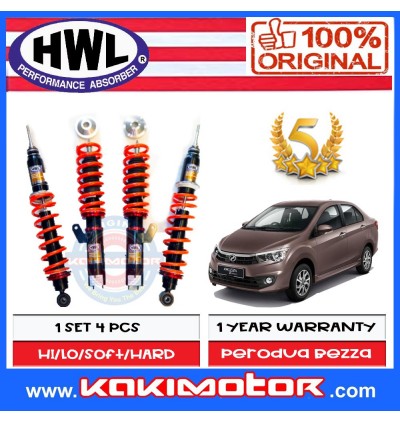 HWL ST-1 Adjustable Coilover Suspension - Perodua Axia / Bezza