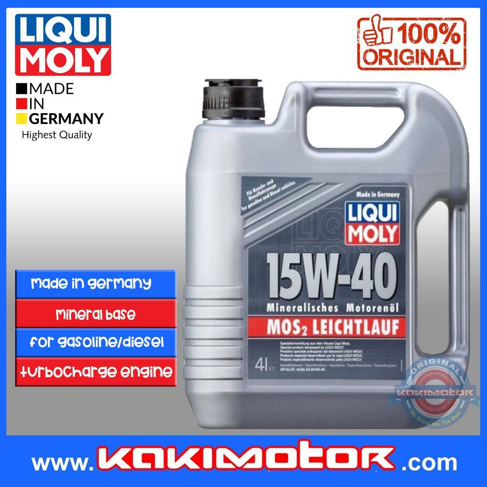 Liqui Moly Super Motor Oil Mos2 15W40 (4L) *FREE SUPER K CLEANER*