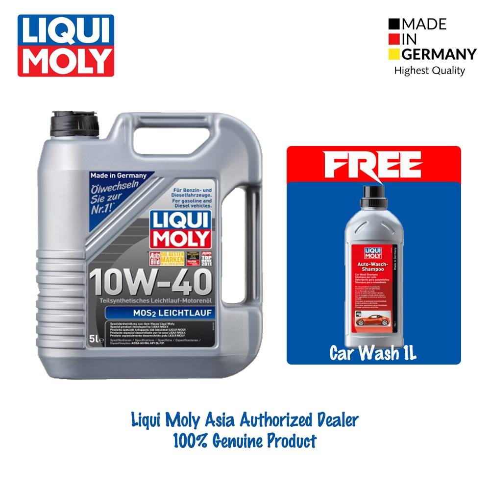 LIQUI MOLY 5L MoS2 AntiFriction Motor Oil 10W40 Hobby, 57 OFF