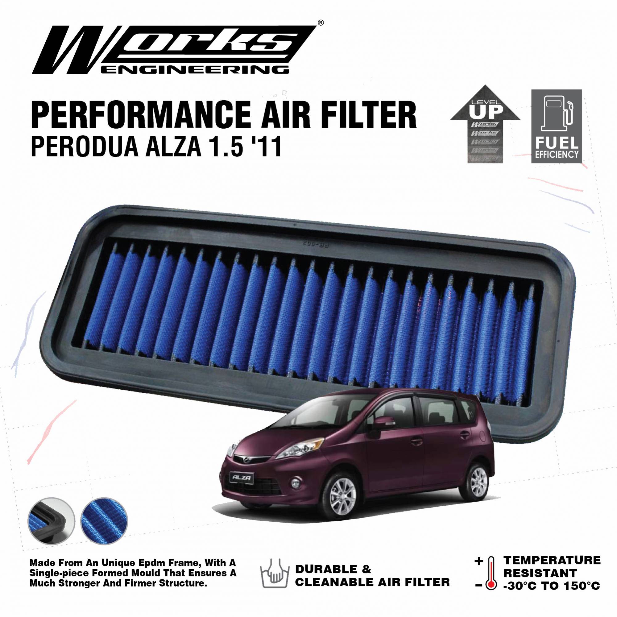 Perodua Myvi 1.3/1.5 0517 Alza Works Engineering Drop in Air Filter