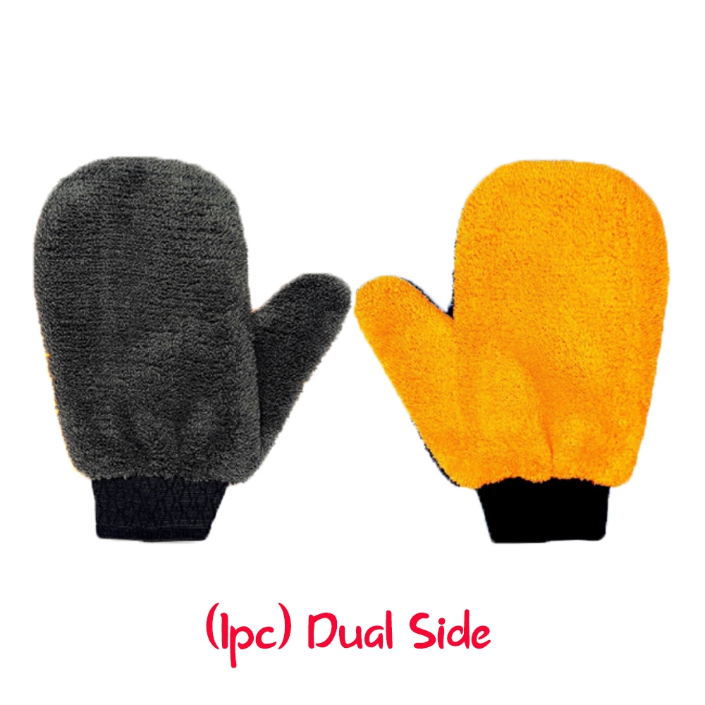 Premium Quality Plush Microfiber Wash Mitt/Hand Towels/Hand Glove/Car Wash (Dual Sided)