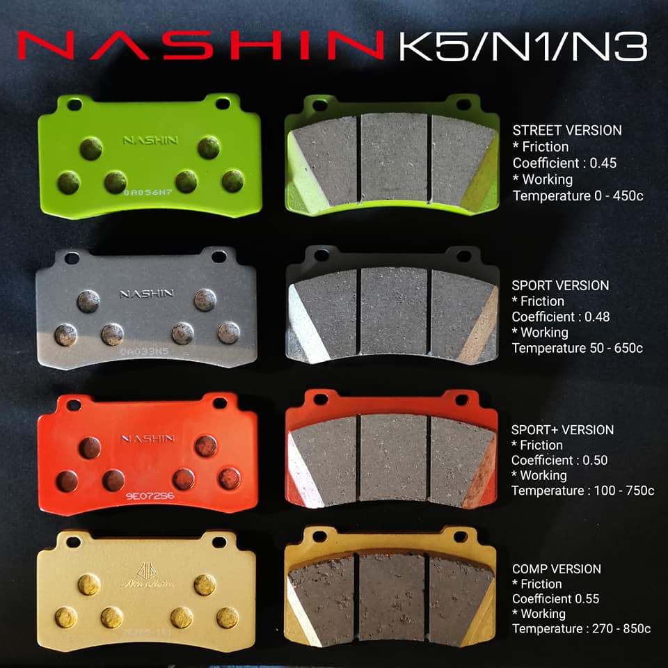 Nashin Brake Pad For N1/N3/K5 Series Brake Kit