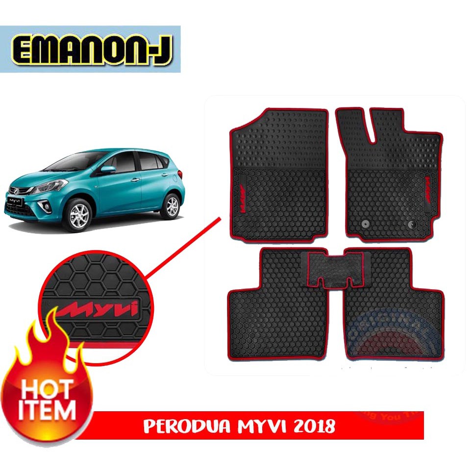 Emanon-J Silicon Floor Mat - Perodua Myvi 2018