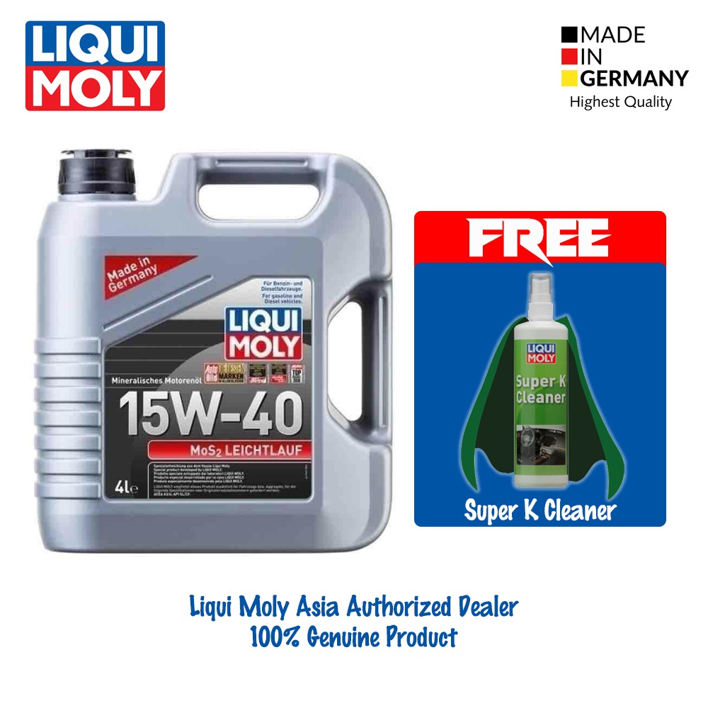 Liqui Moly Super Motor Oil Mos2 15W40 (4L) *FREE SUPER K CLEANER*